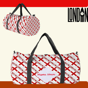 Bolso De Deporte Grande Inglaterra y bandera inglesa azulejos rojos person