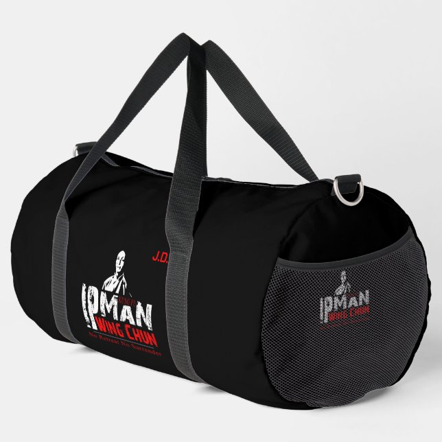 Bolso De Deporte Grande Ip Man Wing Chun Kung Fu "Sin retirada, sin rendic (Esquina derecha)
