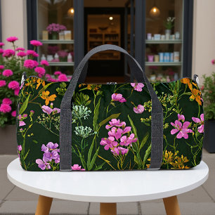 Bolso De Deporte Grande Jardín Floral Encantado Nocturno
