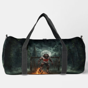 Bolso De Deporte Grande Jugador de fútbol hombre lobo arte de terror de Ha