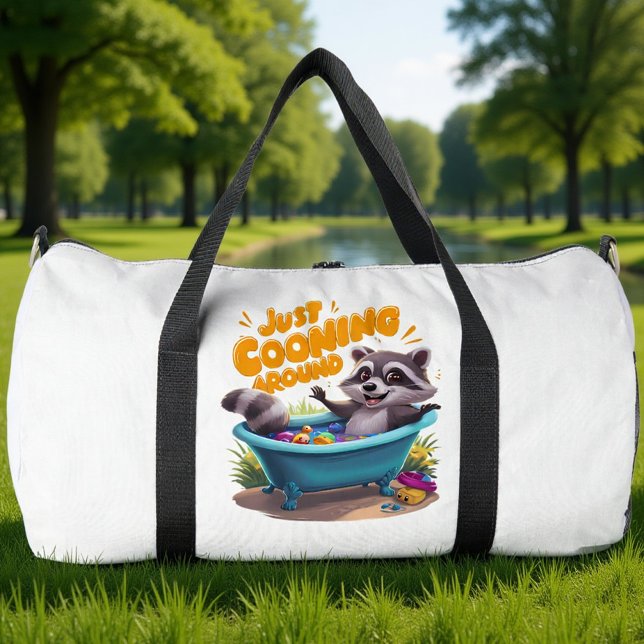 Bolso De Deporte Grande Just Cooning Mischievous Raccoons Bath Adventure (Subido por el creador)