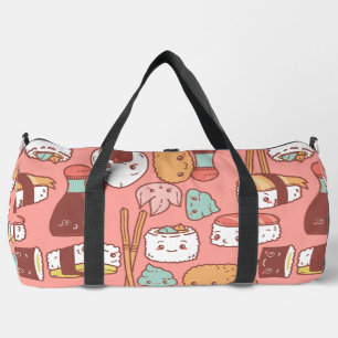 Bolso De Deporte Grande kawaii sushi tempura rosa