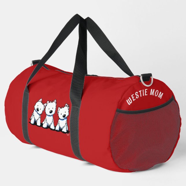 Bolso De Deporte Grande KiniArt Westie Trio (Esquina derecha)