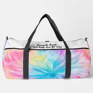 Bolso De Deporte Grande Kit Personalizado de Monograma con Tie Dye Pastel