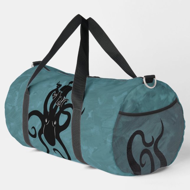 Bolso De Deporte Grande Kraken negro y azul de Guay desde lo profundo (Esquina derecha)