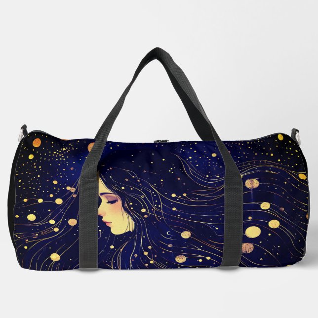 Bolso De Deporte Grande La diosa celestial Moon Stars Sky (Anverso)