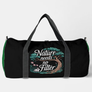 Bolso De Deporte Grande La naturaleza no necesita filtro