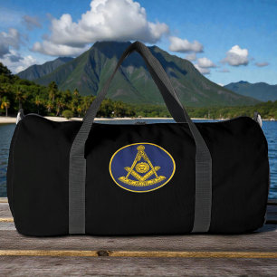 Bolso De Deporte Grande La plaza principal de masón y la brújula masónica