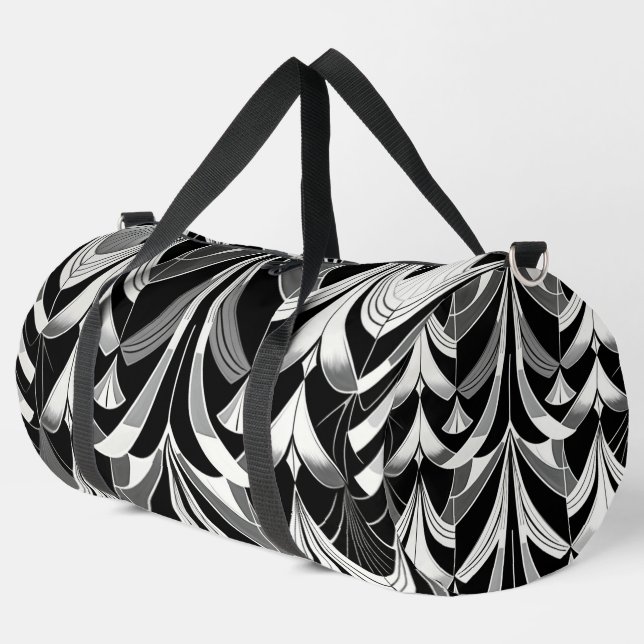 Bolso De Deporte Grande La refinería en blanco y negro (Esquina izquierda)