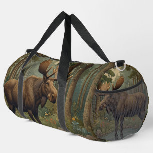 Bolso De Deporte Grande Lago rústico de bosques de bosque de boho de alce