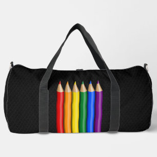 Bolso De Deporte Grande Lápices de orgullo de arcoíris