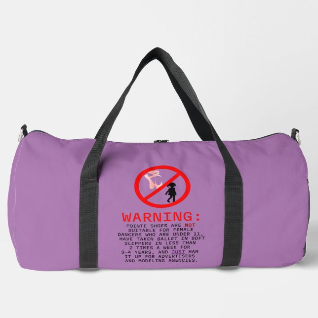 Bolso De Deporte Grande Lavanda de aviso de zapatos de punta (Anverso)