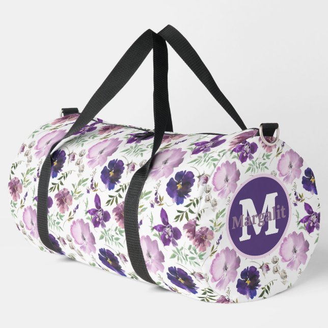 Bolso De Deporte Grande Lavanda Púrpura Orquídea Grande (Esquina izquierda)
