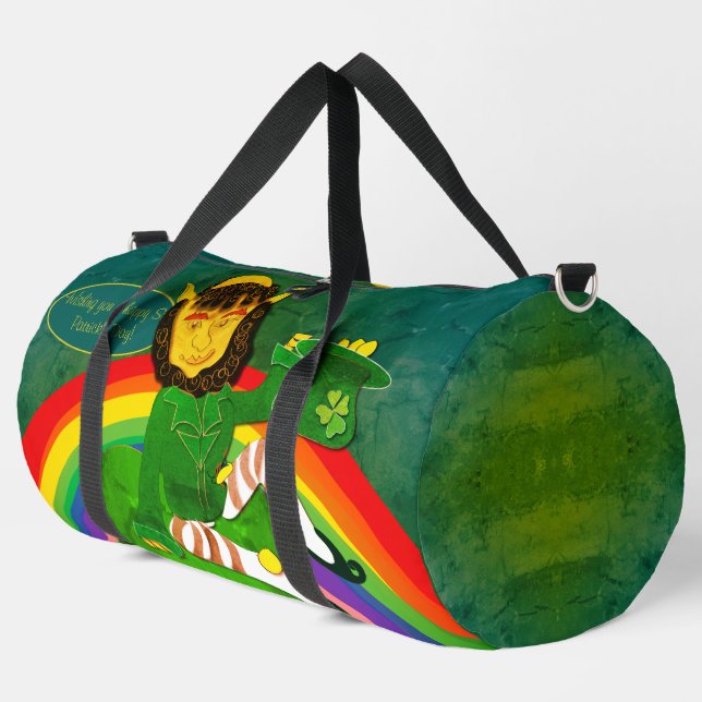 Bolso De Deporte Grande Leprechaun Rainbow Print Cut Sew Bag (Esquina izquierda)
