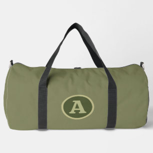 Bolso De Deporte Grande Letra personalizada de verde militar liso de moda.