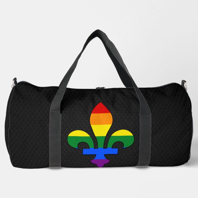 Bolso De Deporte Grande LGBT pride fleur-de-lis  (Anverso)