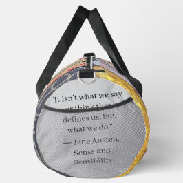 Bolso De Deporte Grande Libros de Jane Austen + Cita (gris)
