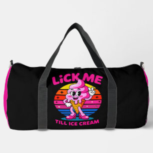 Bolso De Deporte Grande Lick Me Till Ice Cream" - Dibujo Animado Divertido