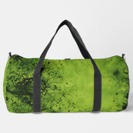 Bolso De Deporte Grande Lima Verde Grunge con Acentos Negros