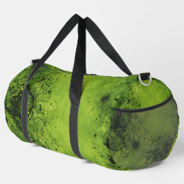 Bolso De Deporte Grande Lima Verde Grunge con Acentos Negros