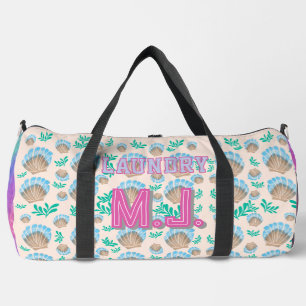 Bolso De Deporte Grande Limpieza colorida de monograma personal lindo