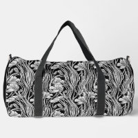Línea Monocromática Art Floral Duffle Bag