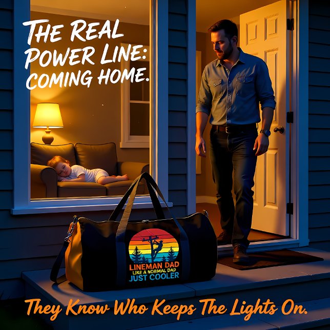 Bolso De Deporte Grande Lineman Dad Like Normal Just Cooler (Subido por el creador)