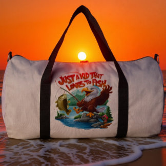 Bolso De Deporte Grande Majestic Bald Eagle With Fresh Fish on Rocky Perch