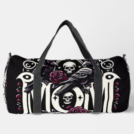 Bolso De Deporte Grande Mamá con 2 Ravens y cráneo