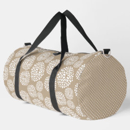 Bolso De Deporte Grande Mamáes DE DIBUJO DE MANO BLANCA Y PUNTOS DE POLKA