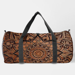 Bolso De Deporte Grande Mandala Marrón