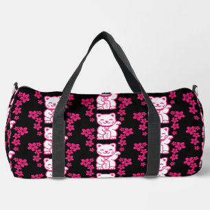 Bolso De Deporte Grande Maneki-neko japonés rosado