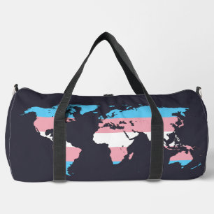 Bolso De Deporte Grande Mapa mundial del orgullo transgénero