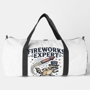 Bolso De Deporte Grande Mapache Experto en Fuegos Artificiales Vintage Cua