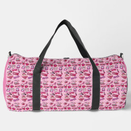 Bolso De Deporte Grande Maquillaje Girly - Rosa