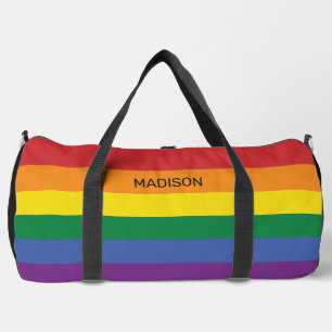 Bolso De Deporte Grande Marca de arco iris de nombre personalizado
