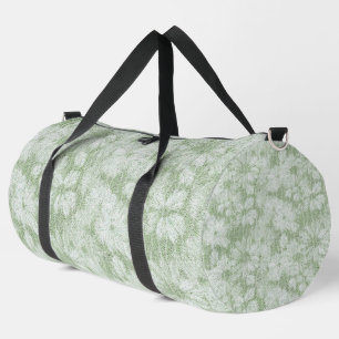 Bolso De Deporte Grande Margarita Floral aterciopelada verde lima