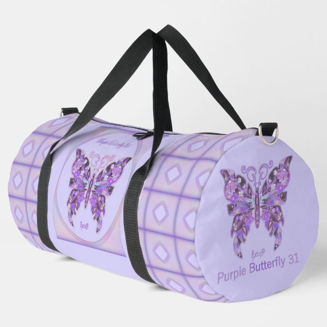 Bolso De Deporte Grande Mariposa púrpura 3 (Esquina izquierda)