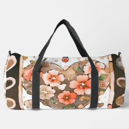 Bolso De Deporte Grande Mariposas, corazones y flores