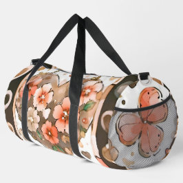 Bolso De Deporte Grande Mariposas, corazones y flores