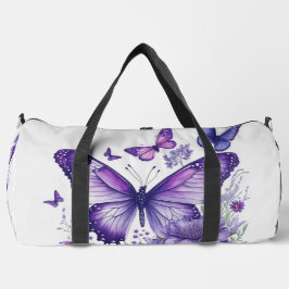 Bolso De Deporte Grande Mariposas púrpuras en la flor