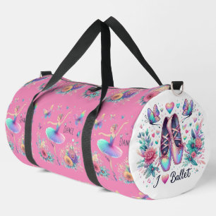 Bolso De Deporte Grande Me encanta el ballet Ballerina Dance Small Duffel