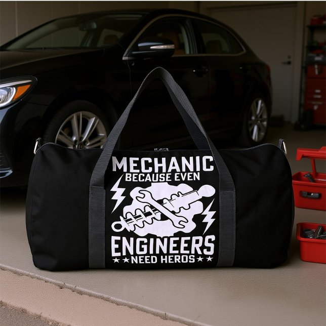 Bolso De Deporte Grande Mechanic Engineers Need Heroes (Subido por el creador)