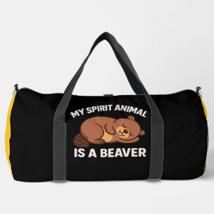Bolso De Deporte Grande Mi animal espiritual es un castor