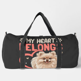 Bolso De Deporte Grande Mi corazón pertenece a un Pomchi
