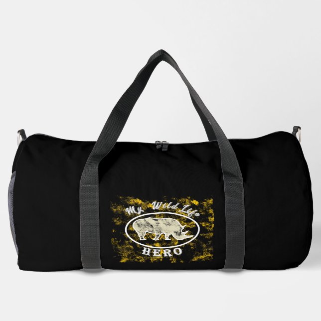 Bolso De Deporte Grande Mi héroe de vida salvaje (Reverso)