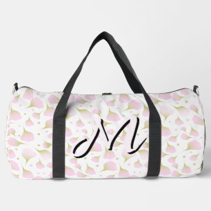 Bolso De Deporte Grande Minimalista Rosa Beige Pastel Suave Inicial Viaje