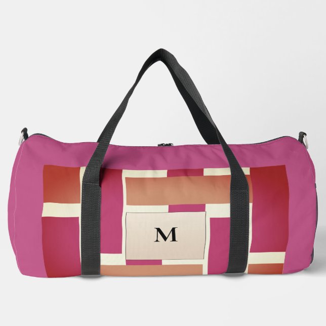 Bolso De Deporte Grande Moda Monograma Patrón de banda femenina (Anverso)