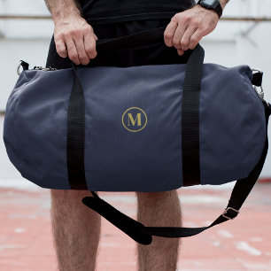 Bolso De Deporte Grande Monograma azul de la Marina de Oro personalizado A