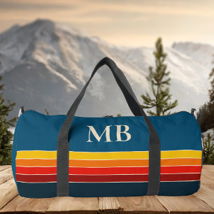 Bolso De Deporte Grande Monograma de bandas retro